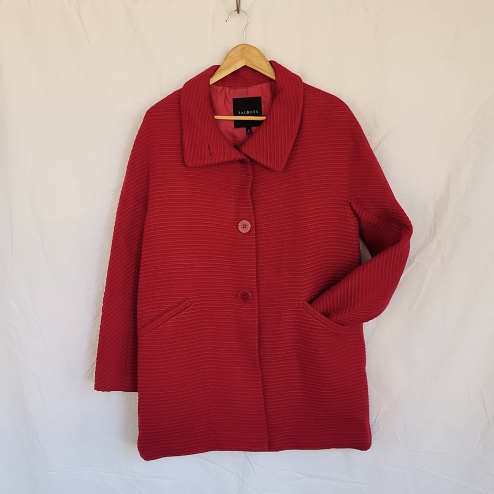 Talbots wool blend coat size 10